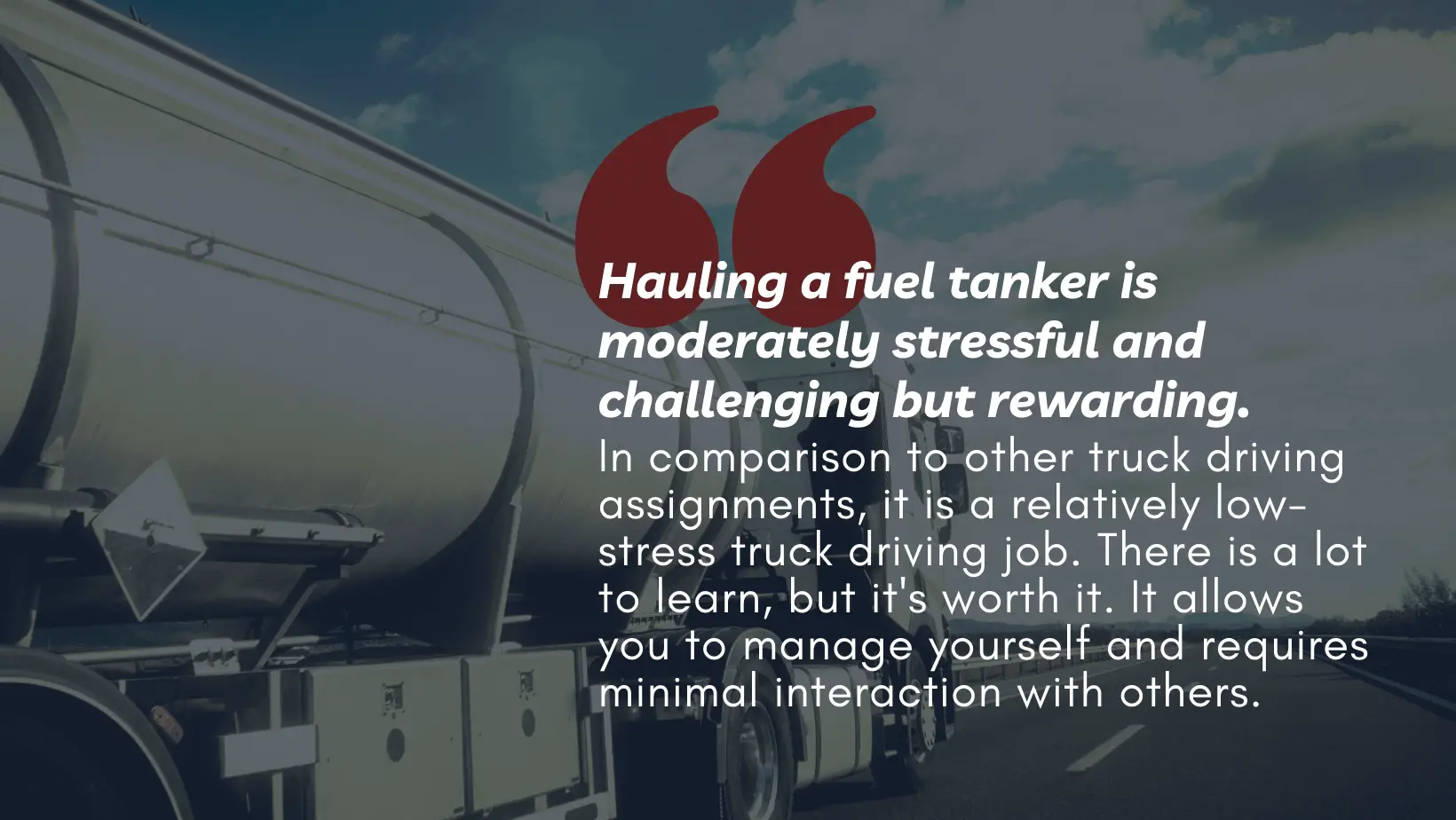 Truck Driver for Fuel Tank Trailer